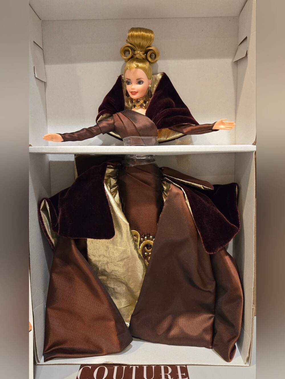 Vintage Couture Portrait In Taffeta Barbie Designed By Robert Bert